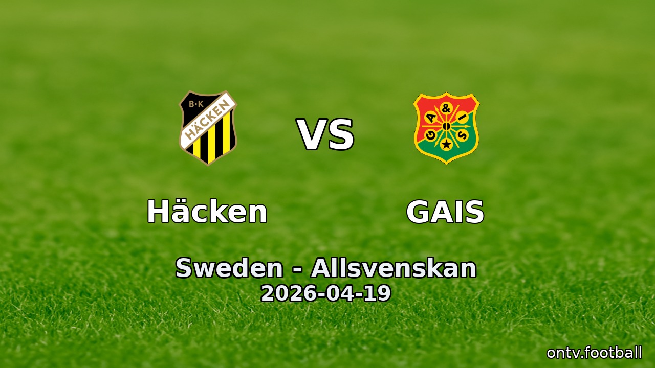 Häcken vs GAIS