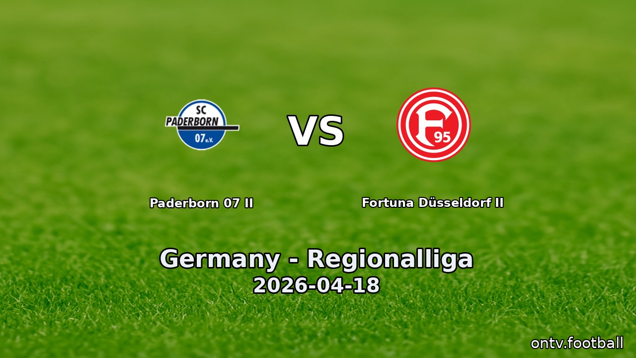 Paderborn 07 II vs Fortuna Düsseldorf II