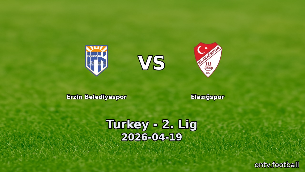 Erzin Belediyespor vs Elazığspor