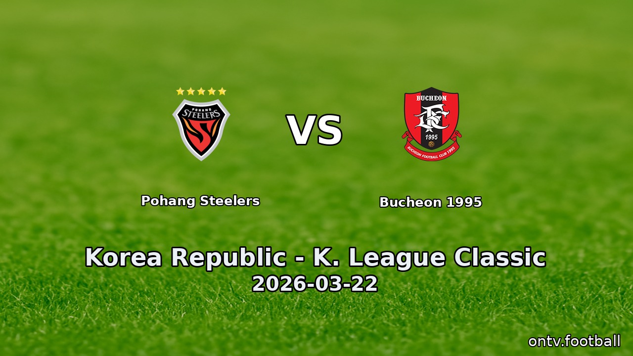 Pohang Steelers vs Bucheon 1995