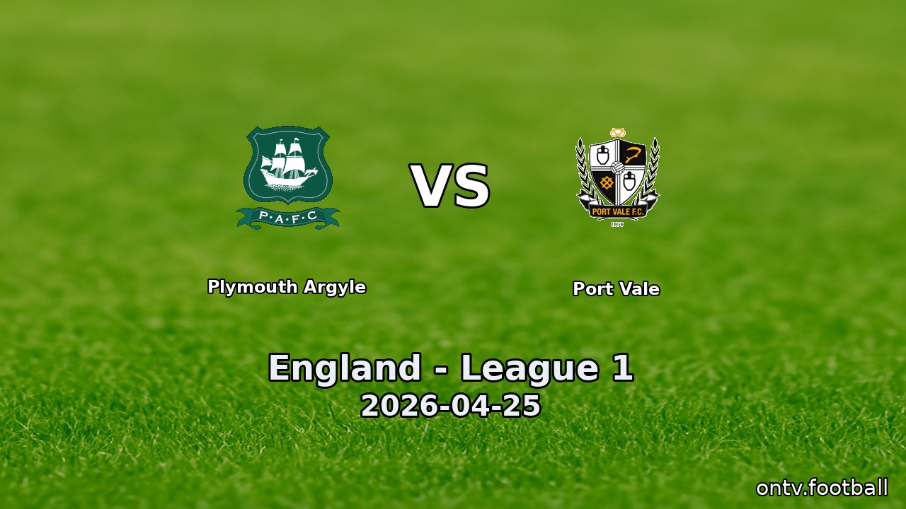 Plymouth Argyle vs Port Vale