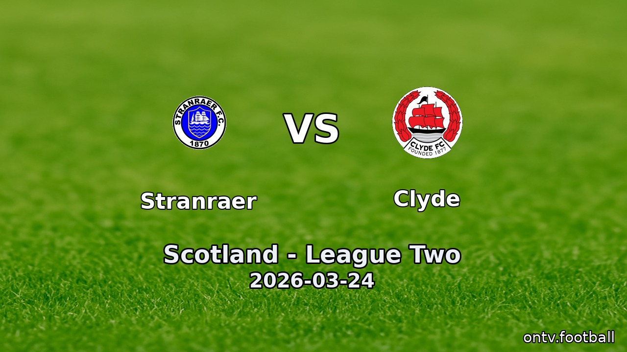 Stranraer vs Clyde