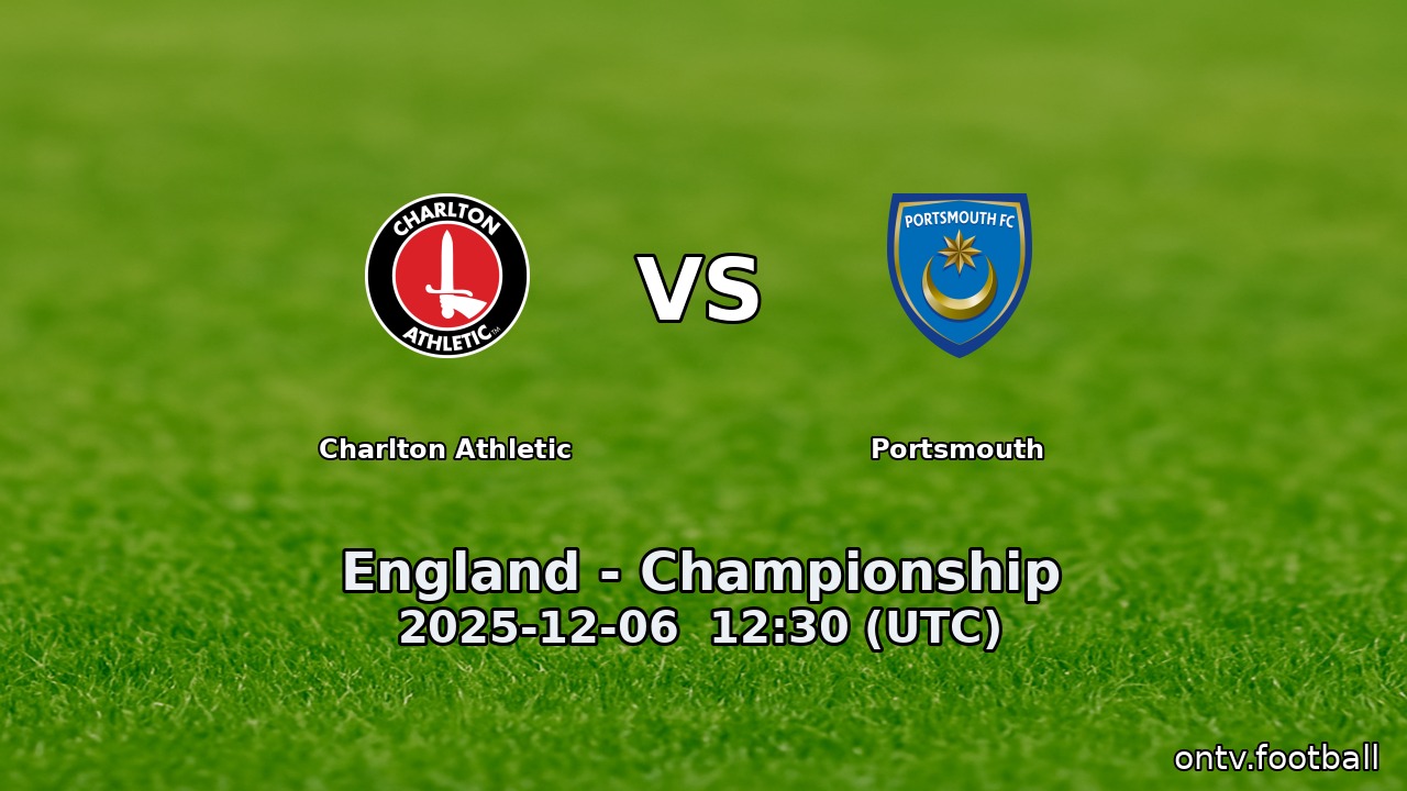 Charlton Athletic vs Portsmouth