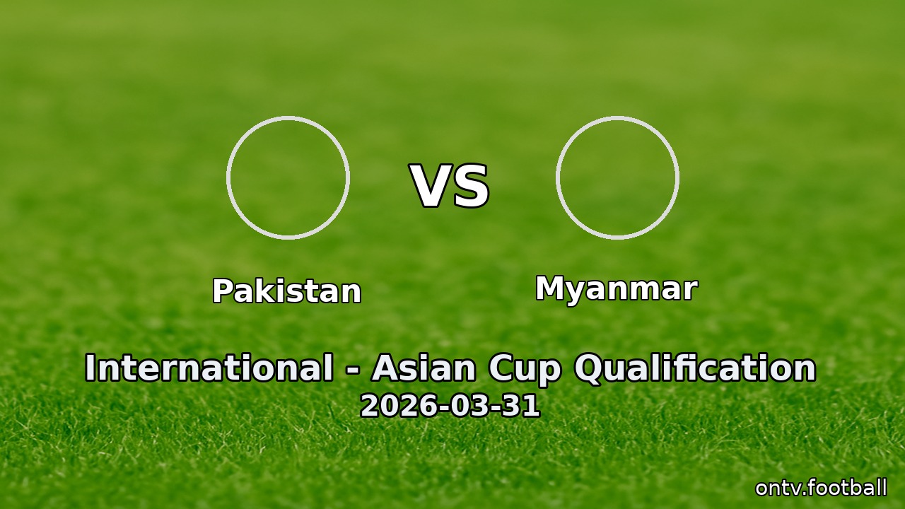 Pakistan vs Myanmar
