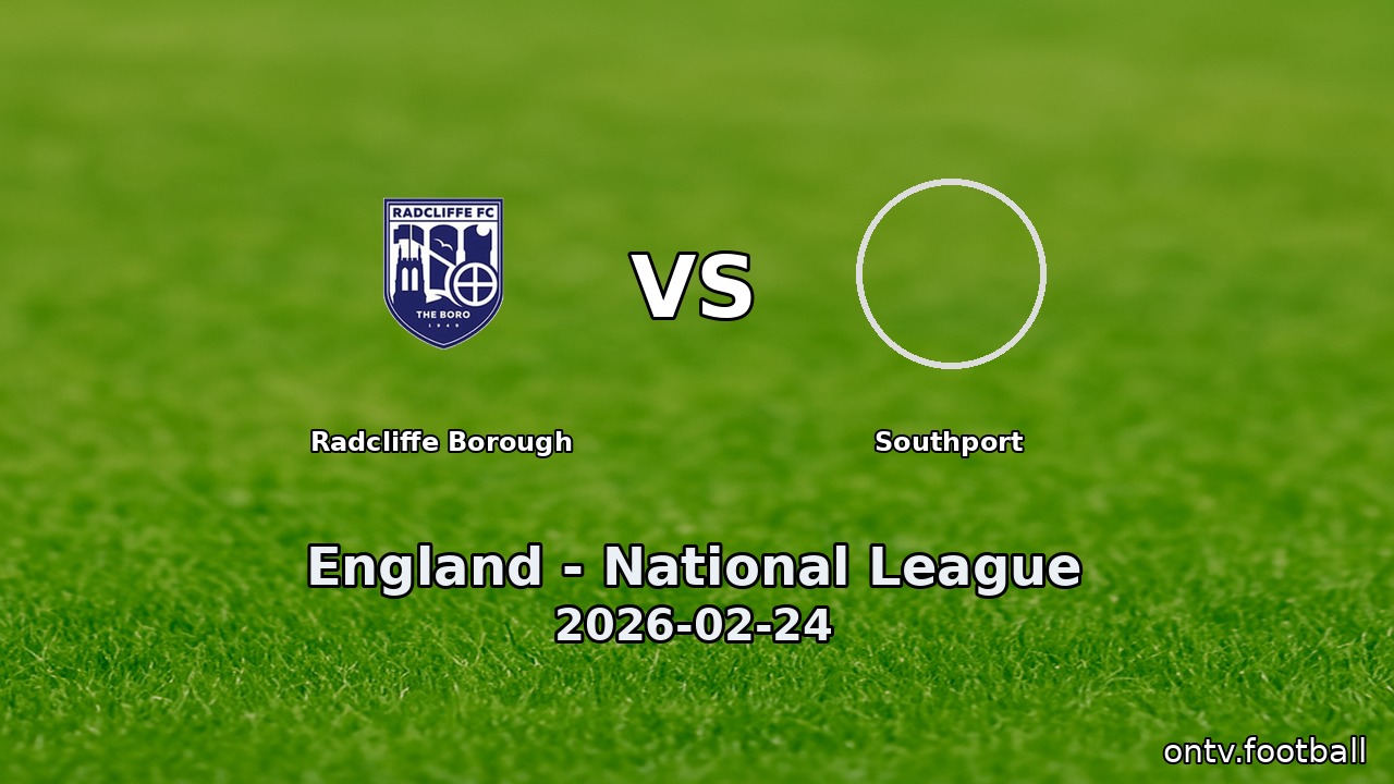 Radcliffe Borough vs Southport