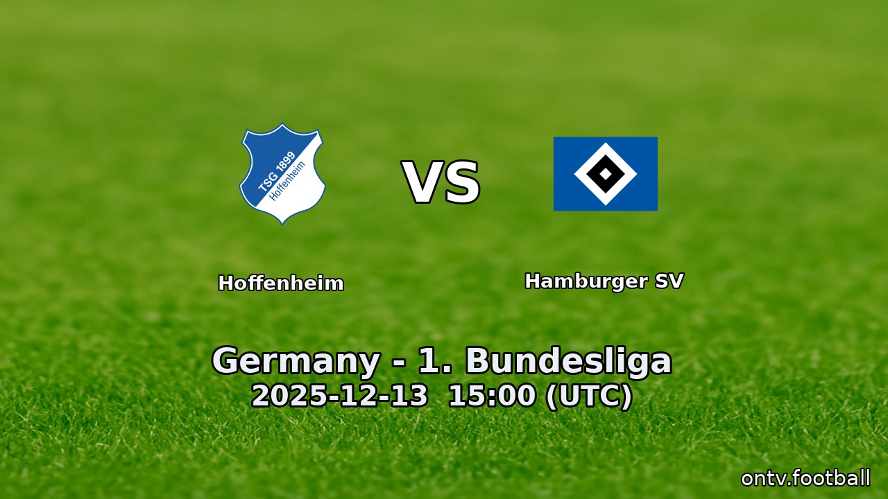 Hoffenheim vs Hamburger SV