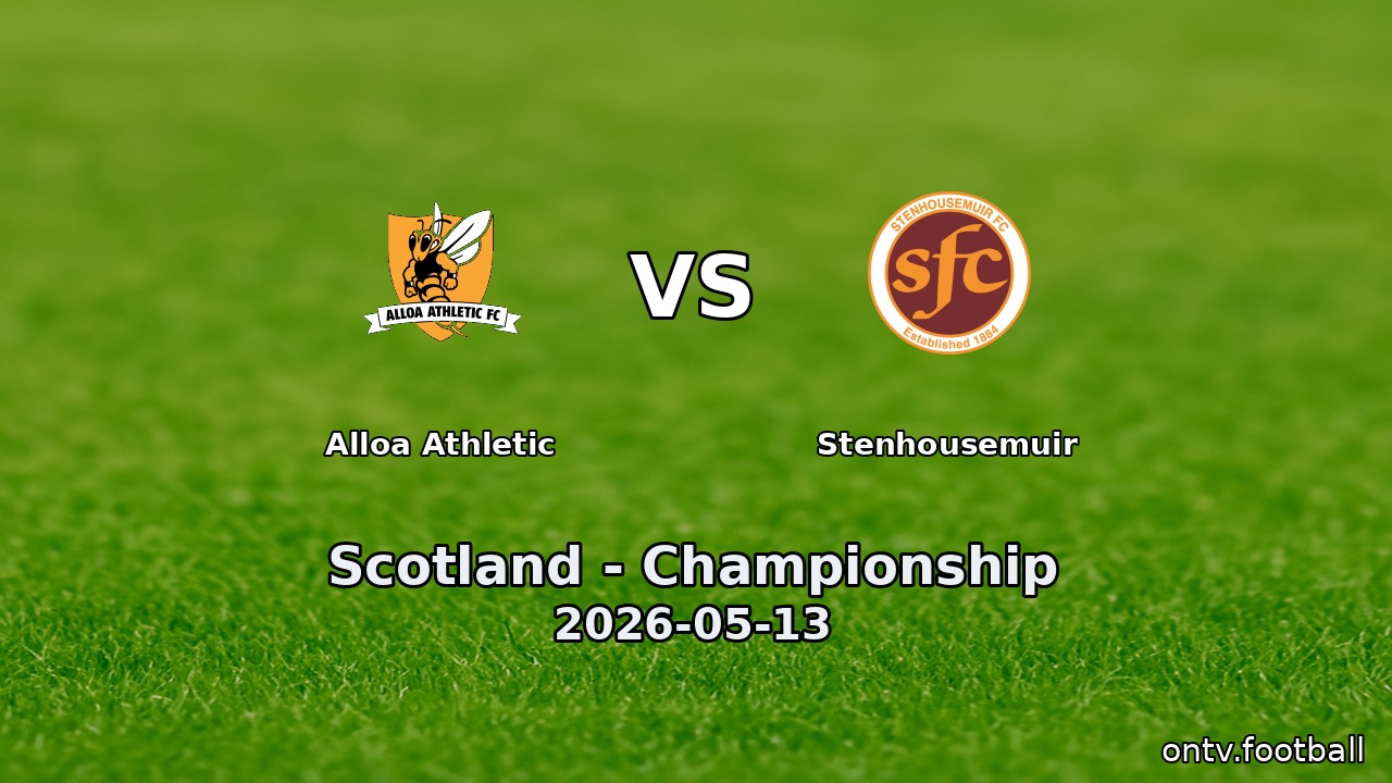 Alloa Athletic vs Stenhousemuir