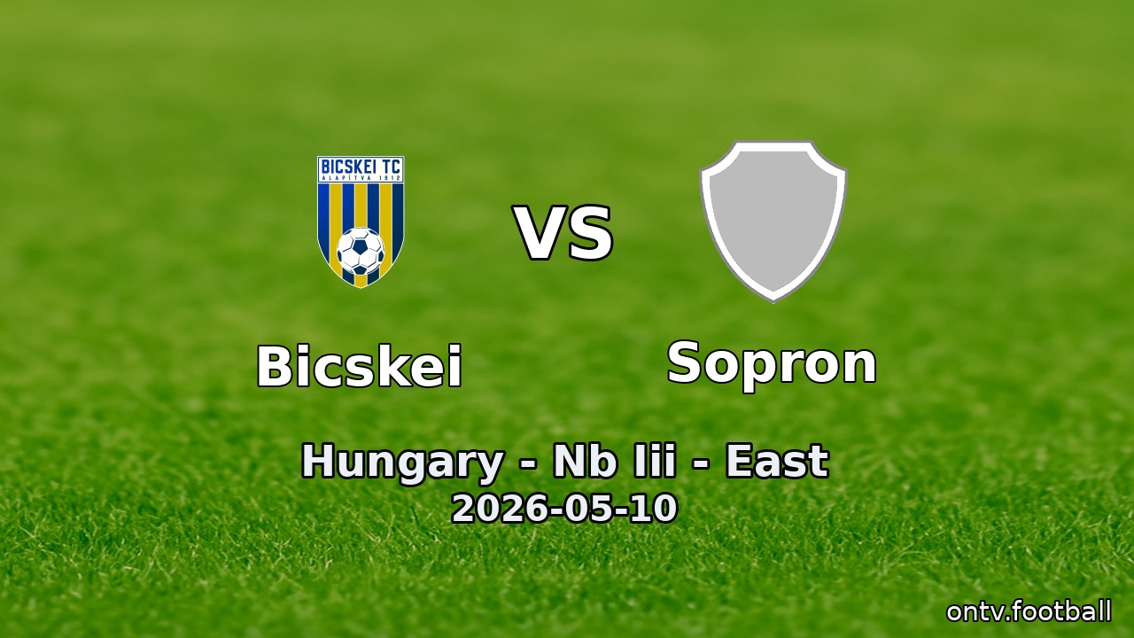 Bicskei vs Sopron