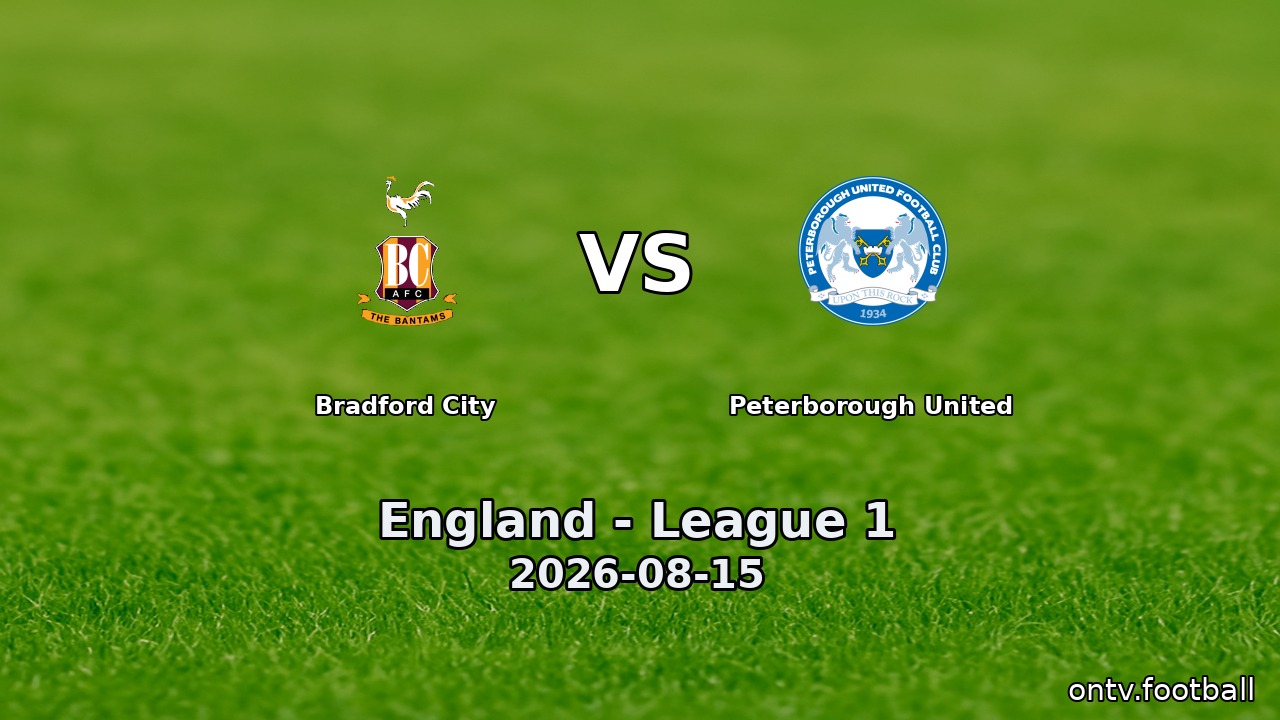 Bradford City vs Peterborough United