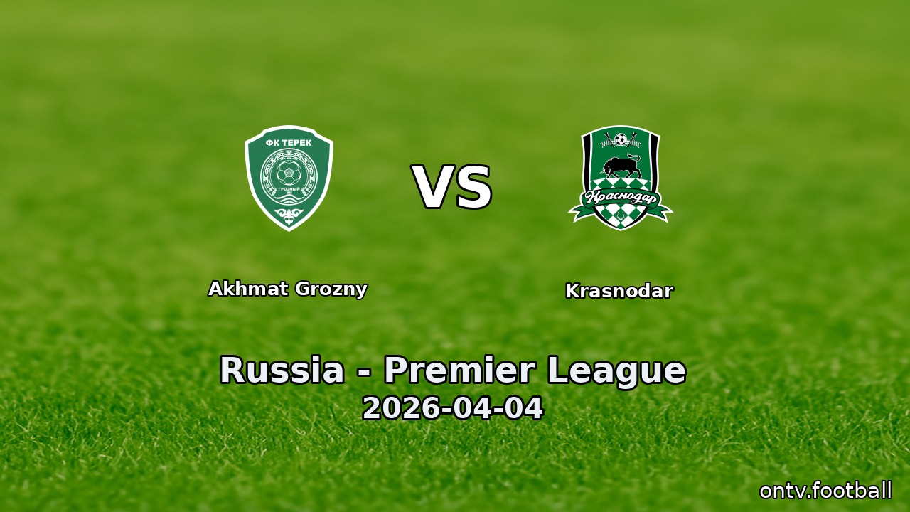 Akhmat Grozny vs Krasnodar
