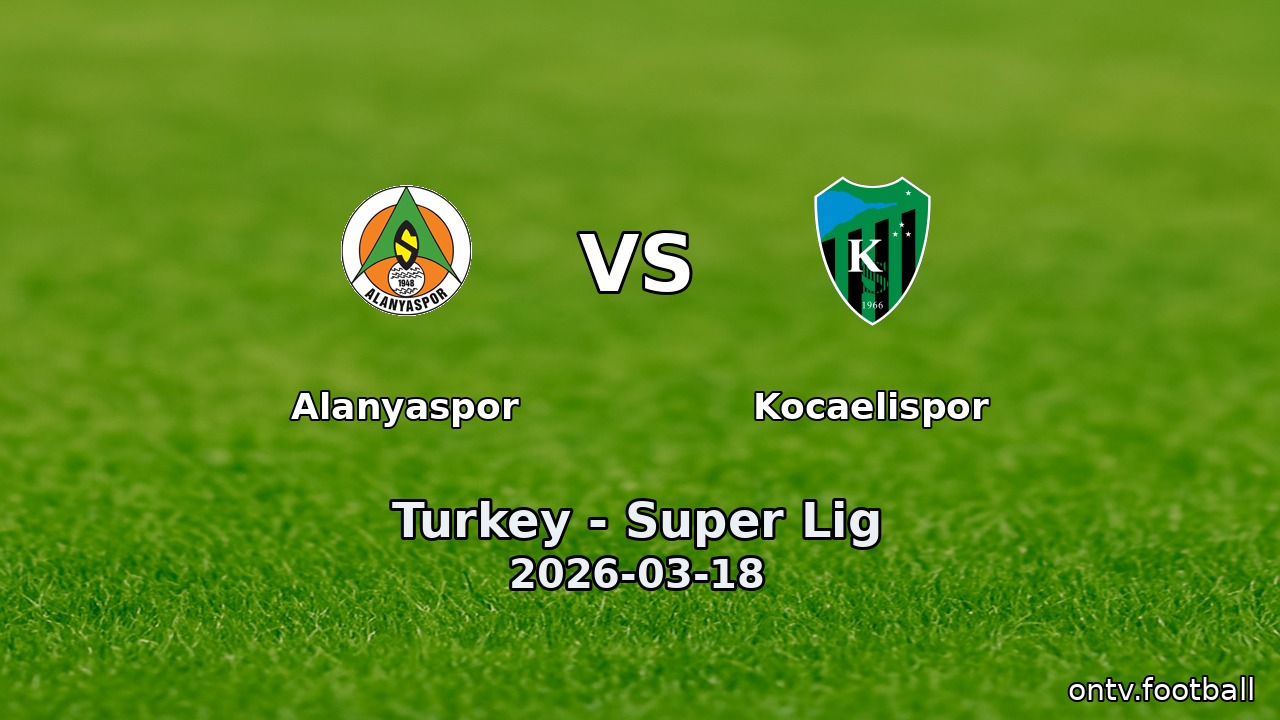 Alanyaspor vs Kocaelispor