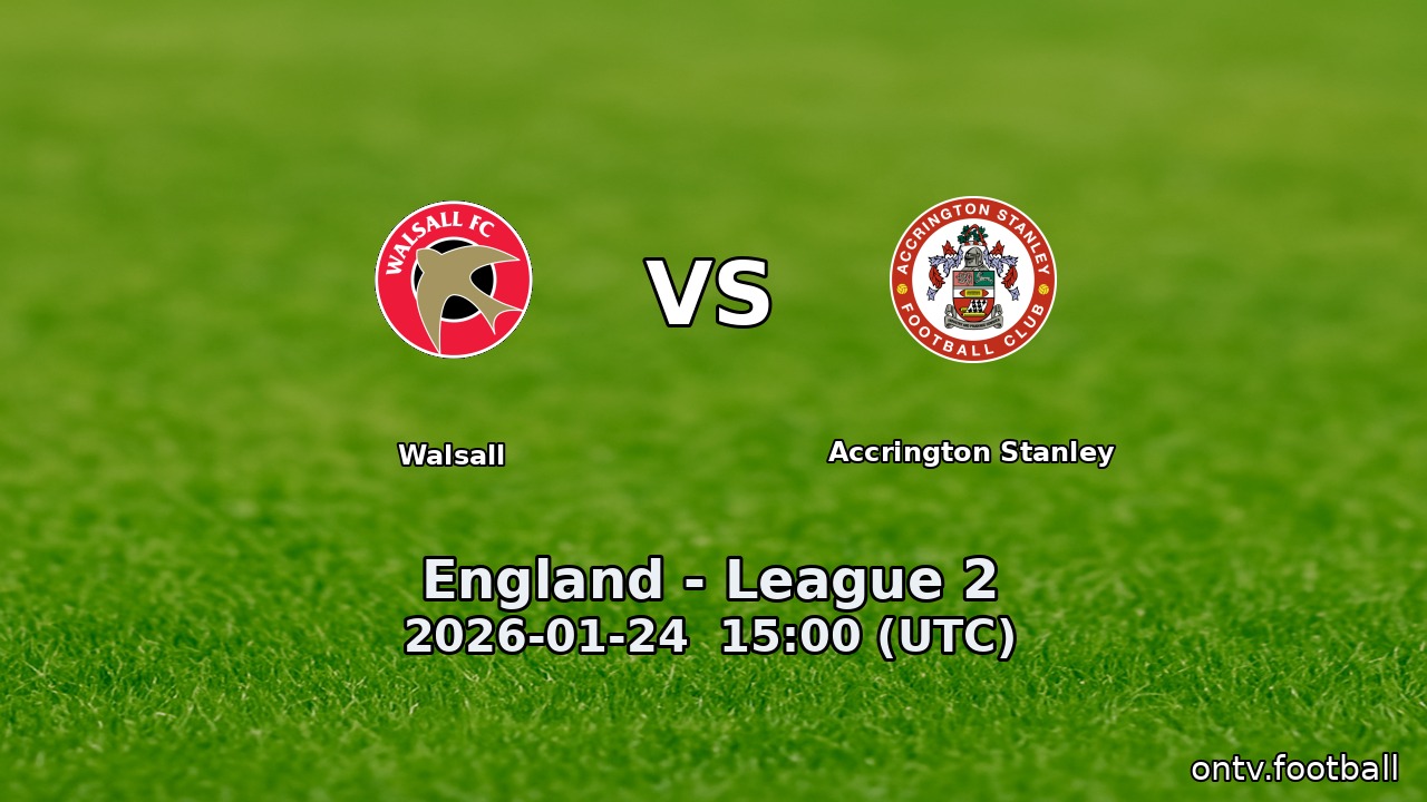 Walsall vs Accrington Stanley