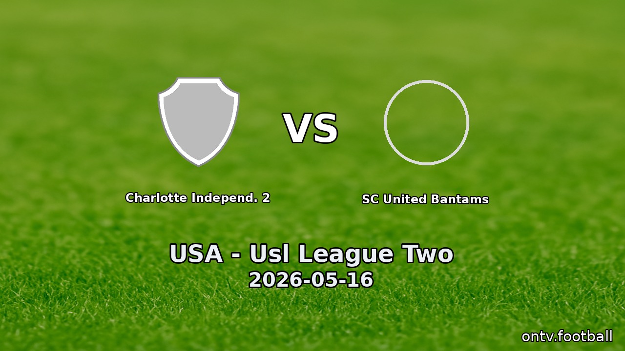 Charlotte Independ. 2 vs SC United Bantams