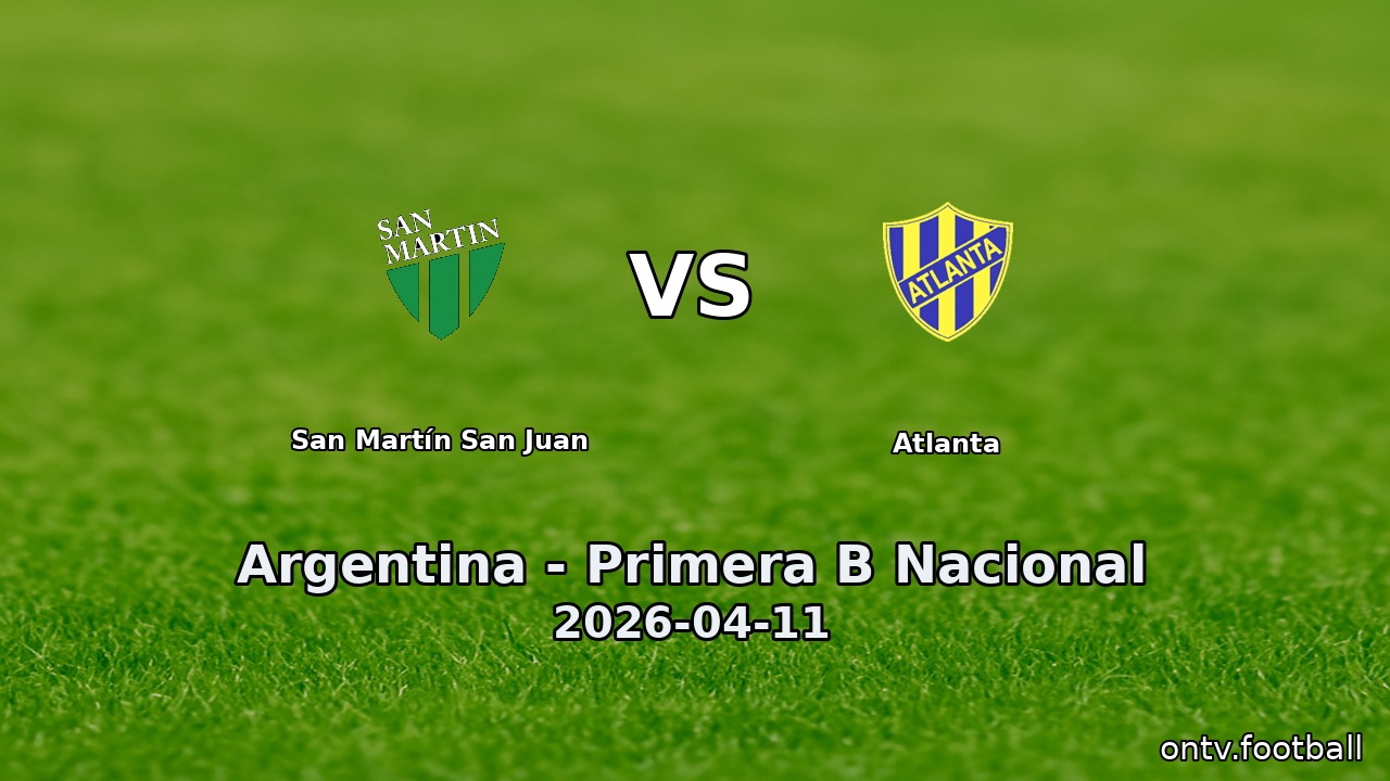 San Martín San Juan vs Atlanta