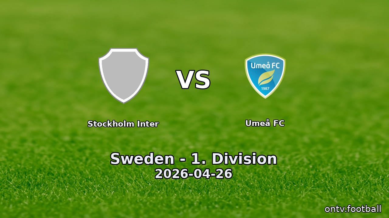 Stockholm Inter vs Umeå FC