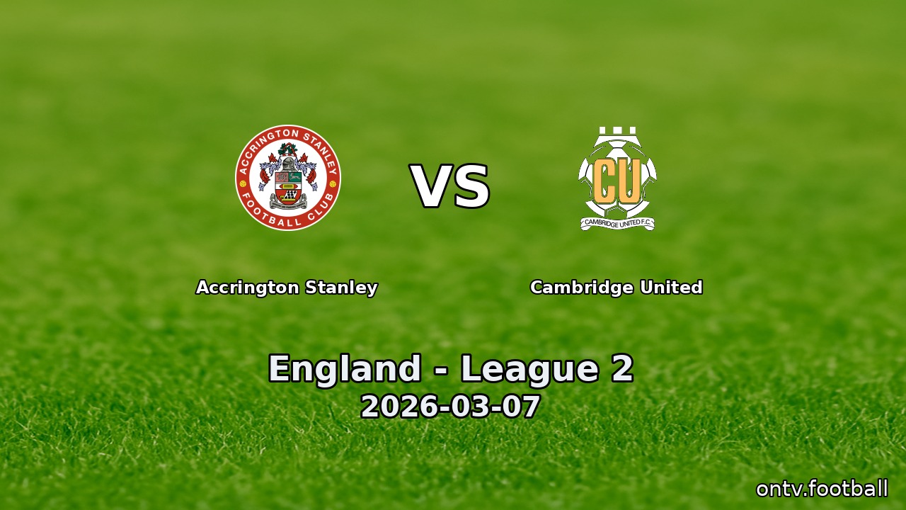 Accrington Stanley vs Cambridge United