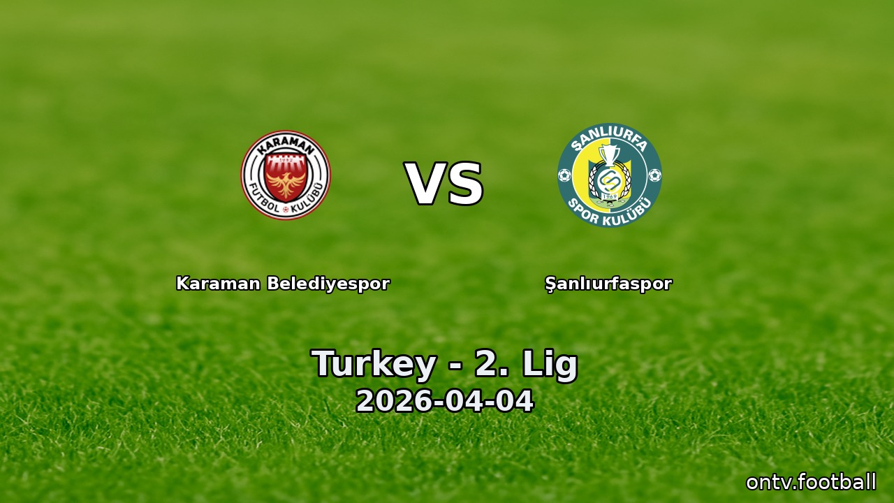 Karaman Belediyespor vs Şanlıurfaspor