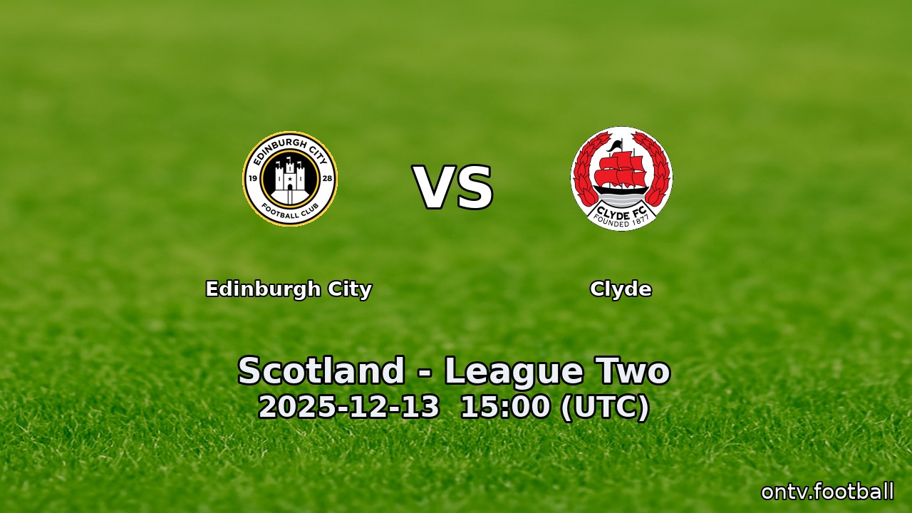 Edinburgh City vs Clyde