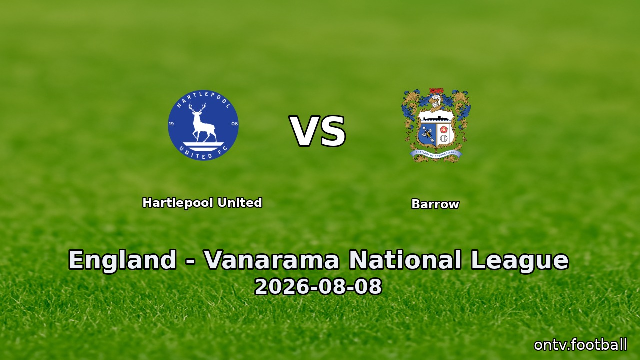 Hartlepool United vs Barrow