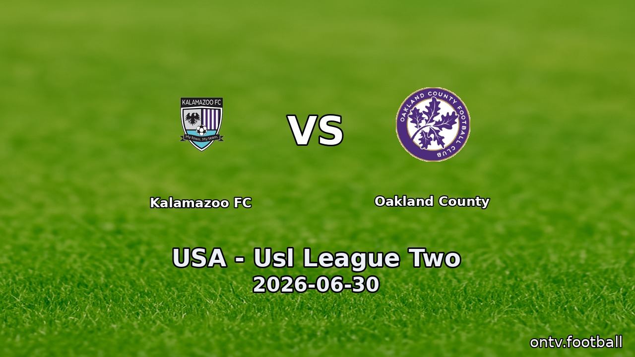 Kalamazoo FC vs Oakland County