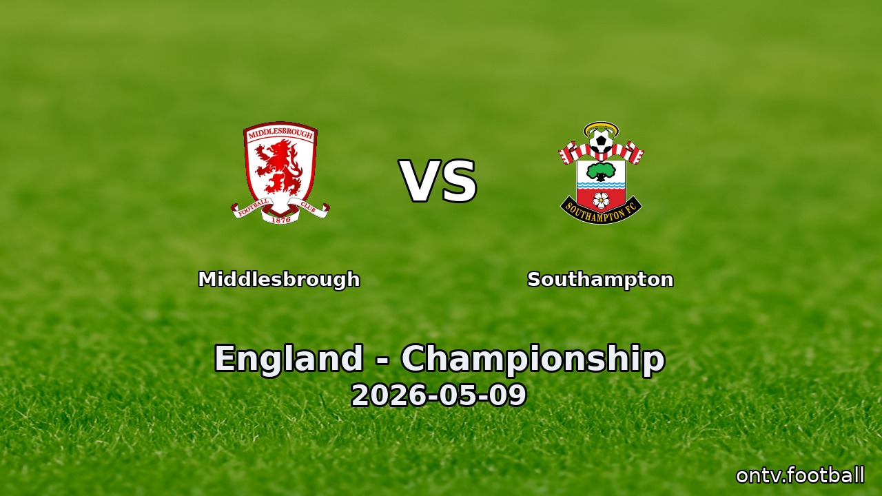 Middlesbrough vs Southampton