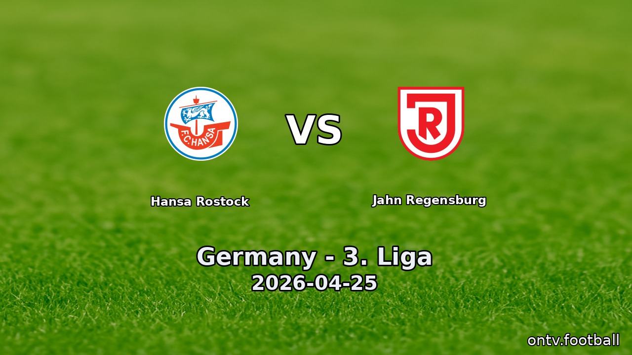 Hansa Rostock vs Jahn Regensburg