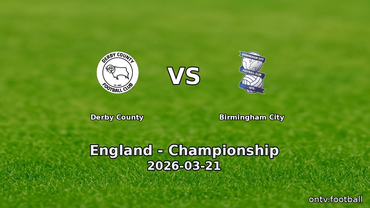 Derby County vs Birmingham City