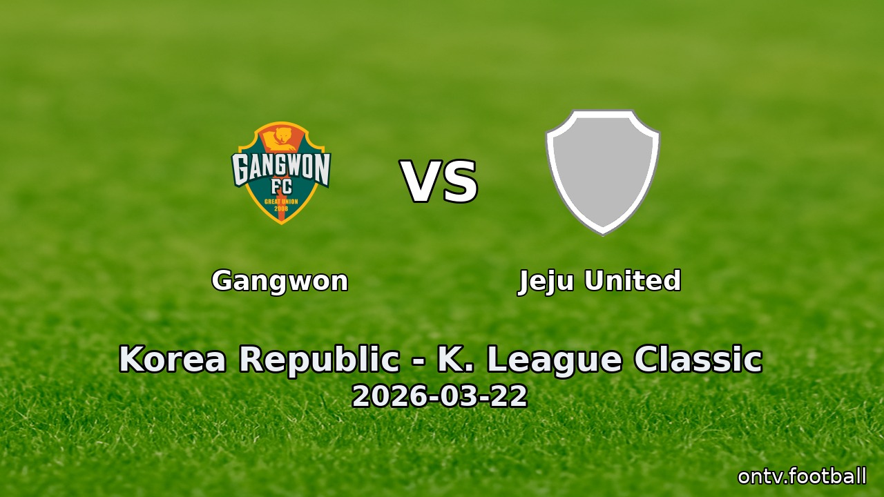 Gangwon vs Jeju United