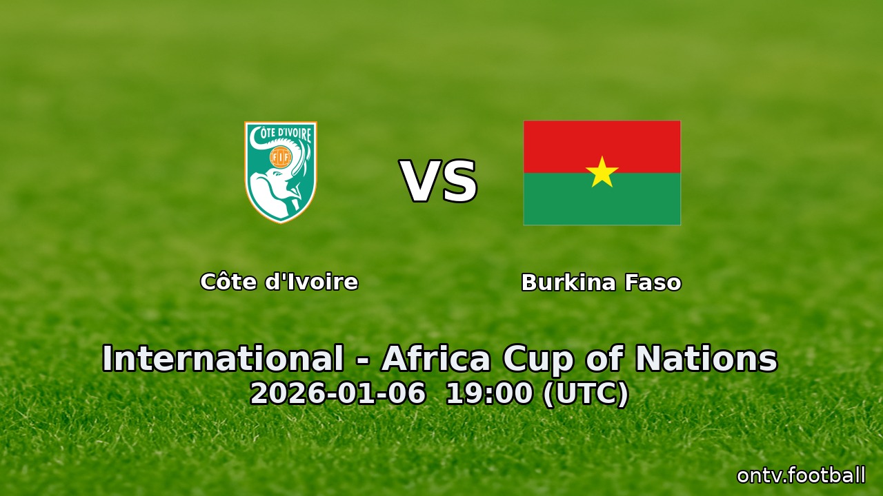 Côte d'Ivoire vs Burkina Faso