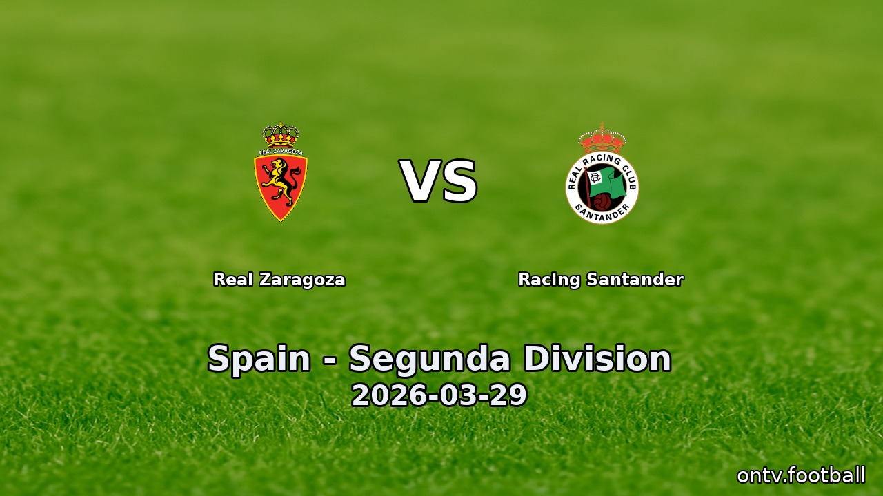 Real Zaragoza vs Racing Santander