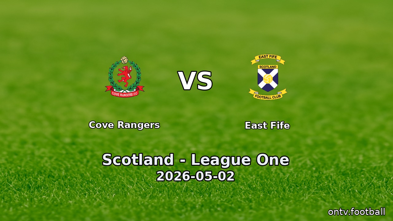 Cove Rangers vs East Fife