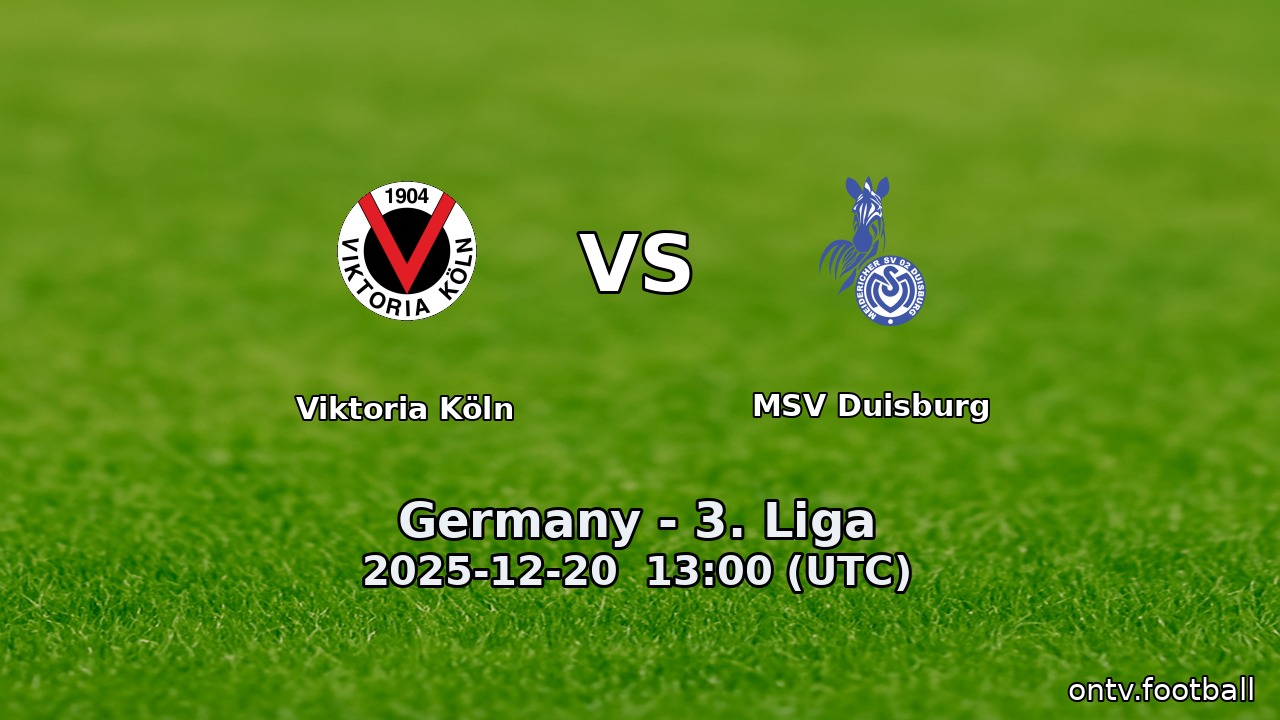 Viktoria Köln vs MSV Duisburg