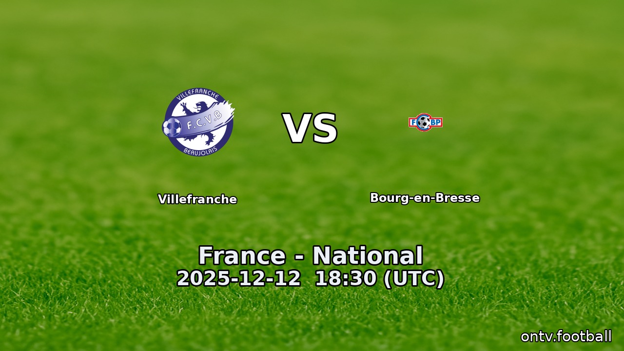 Villefranche vs Bourg-en-Bresse