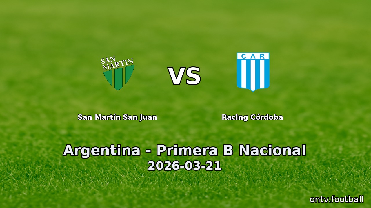 San Martín San Juan vs Racing Córdoba