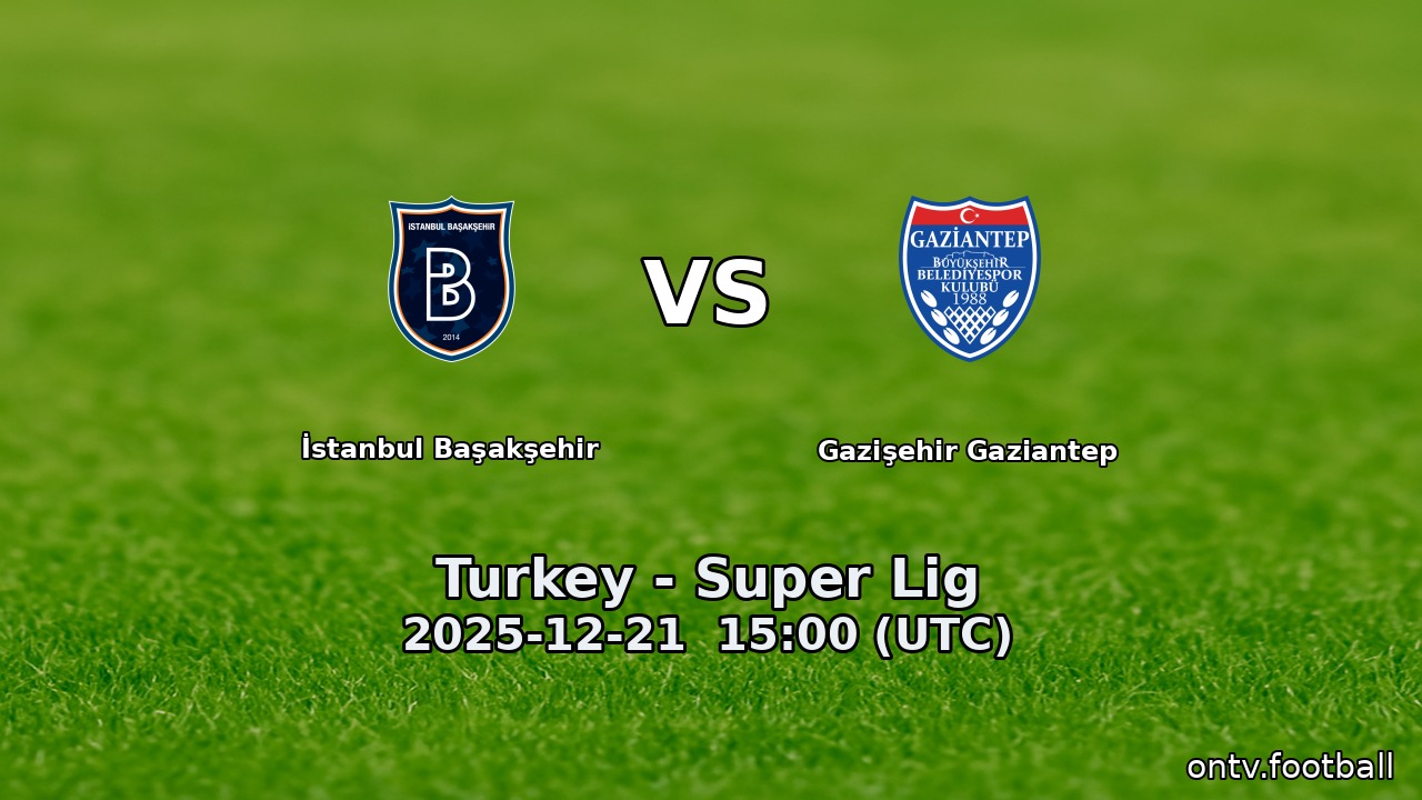 İstanbul Başakşehir vs Gazişehir Gaziantep