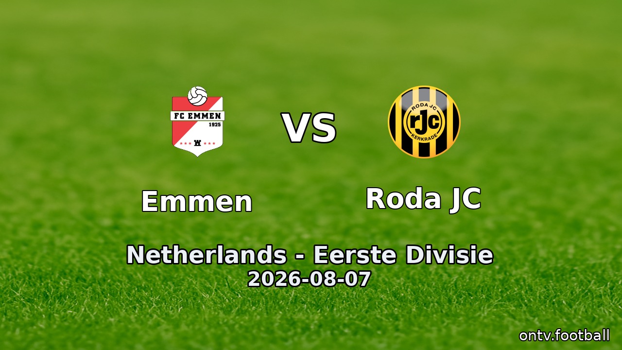 Emmen vs Roda JC