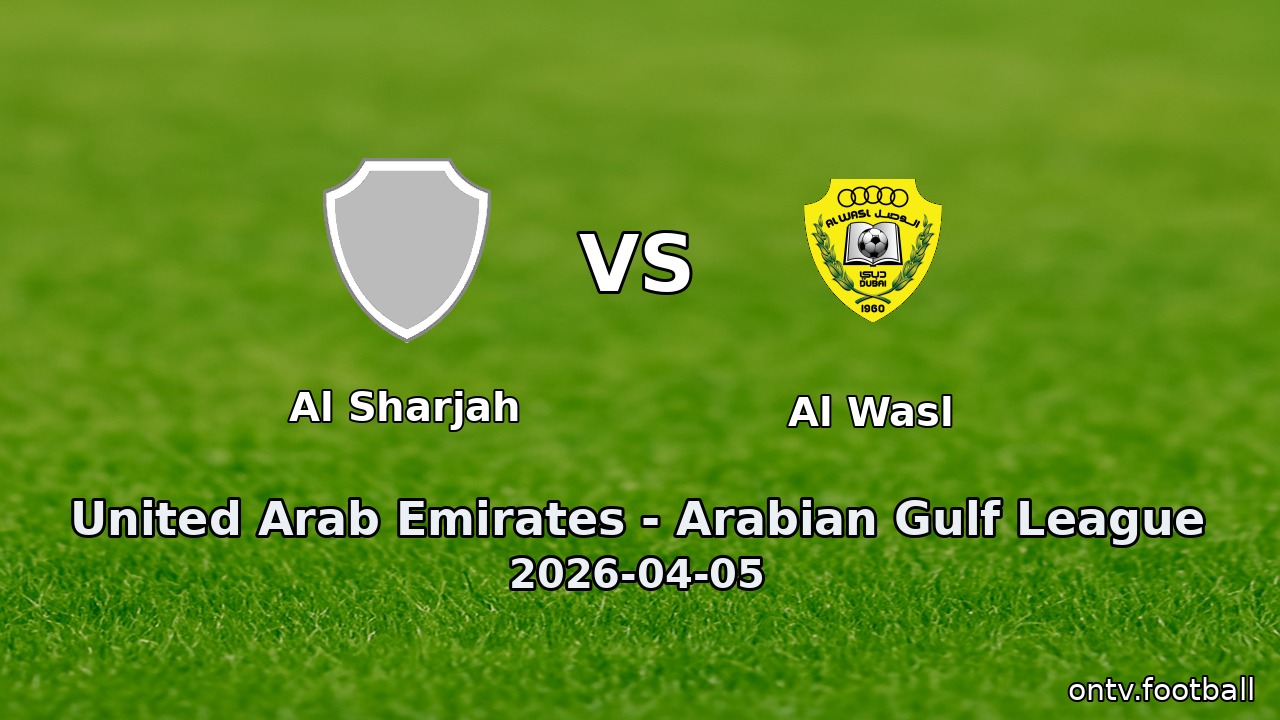 Al Sharjah vs Al Wasl