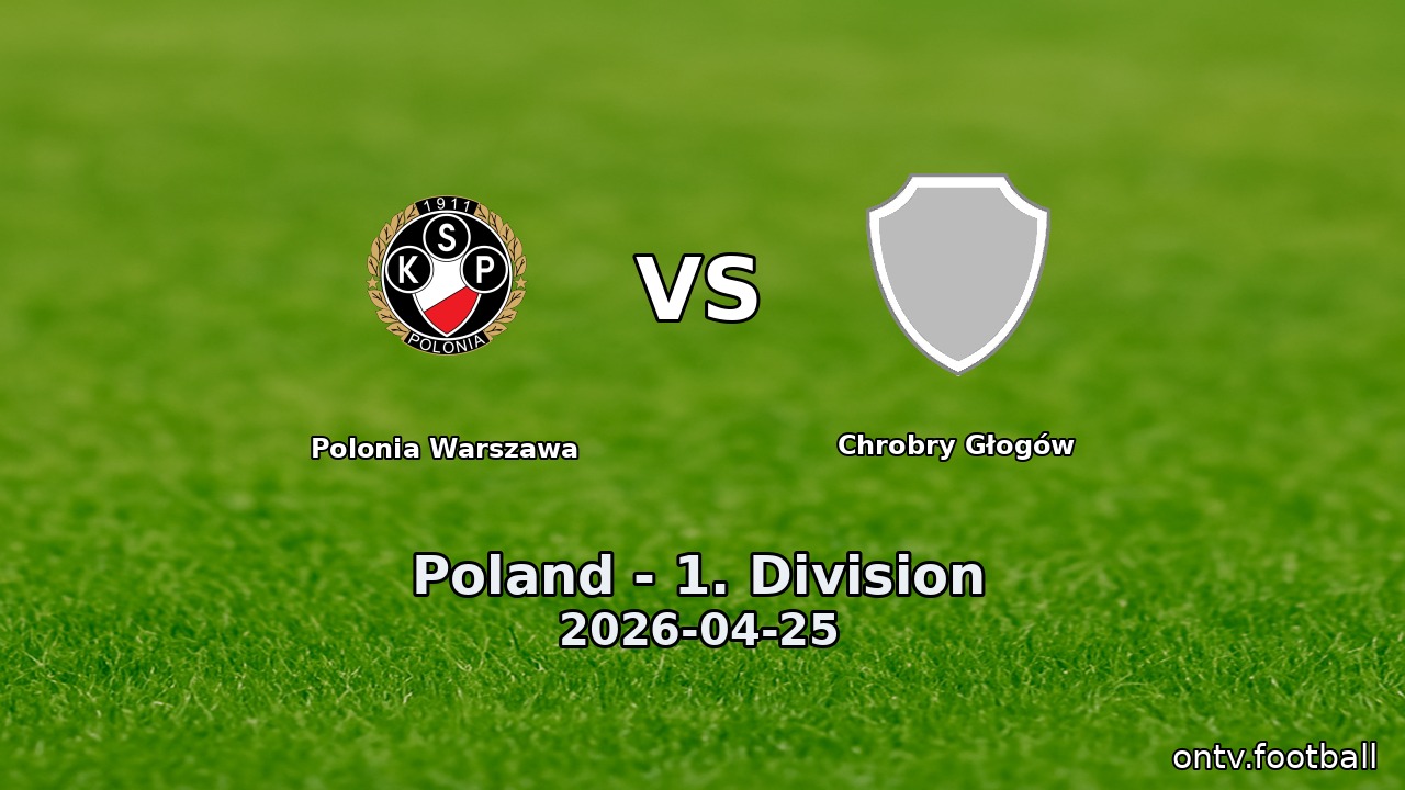 Polonia Warszawa vs Chrobry Głogów