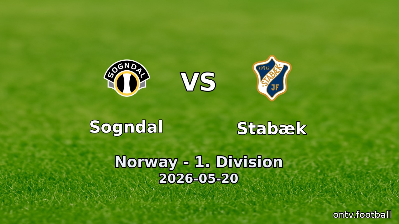 Sogndal vs Stabæk