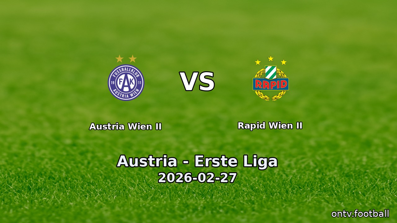 Austria Wien II vs Rapid Wien II