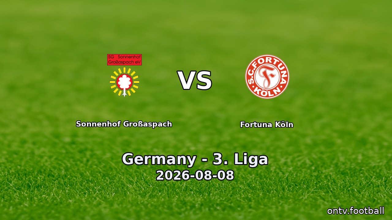 Sonnenhof Großaspach vs Fortuna Köln