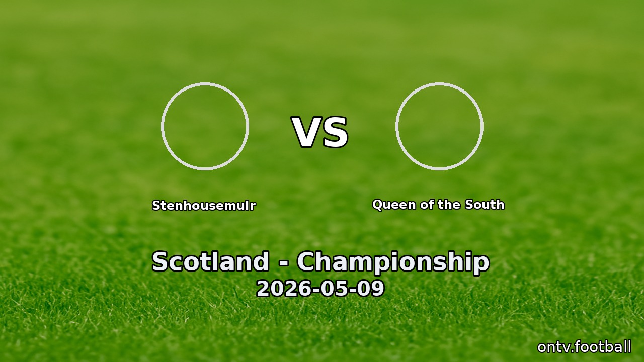 Stenhousemuir vs Queen of the South