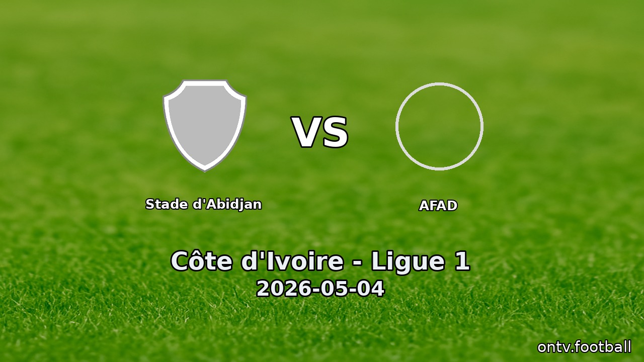 Stade d'Abidjan vs AFAD