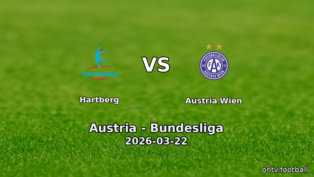 Hartberg vs Austria Wien