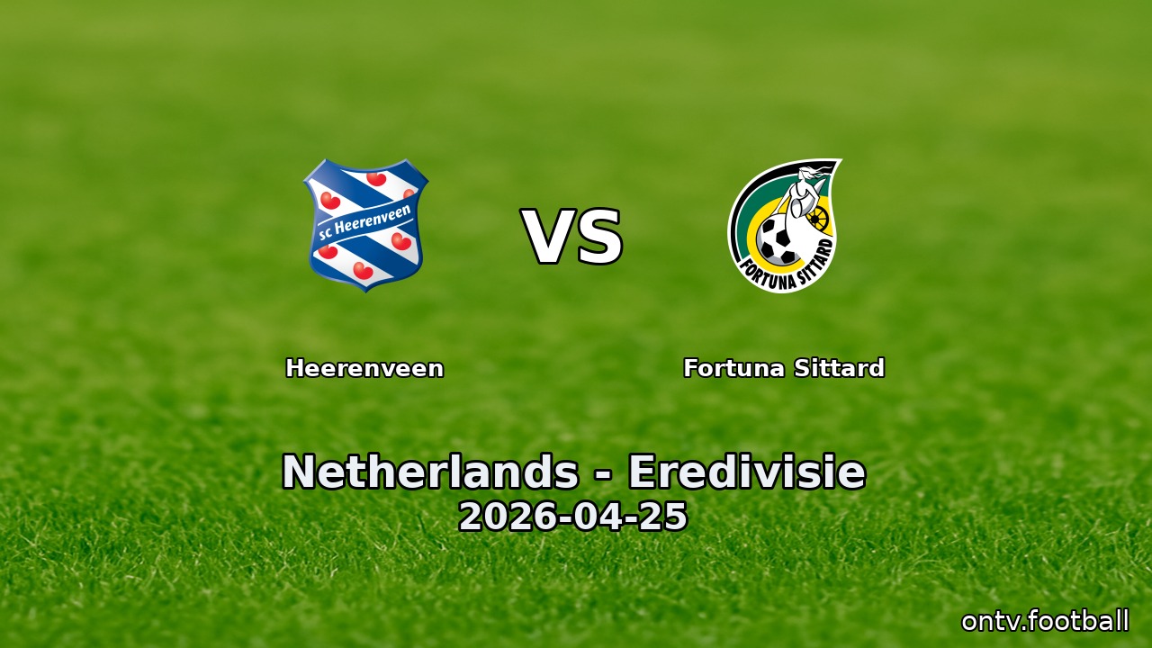 Heerenveen vs Fortuna Sittard