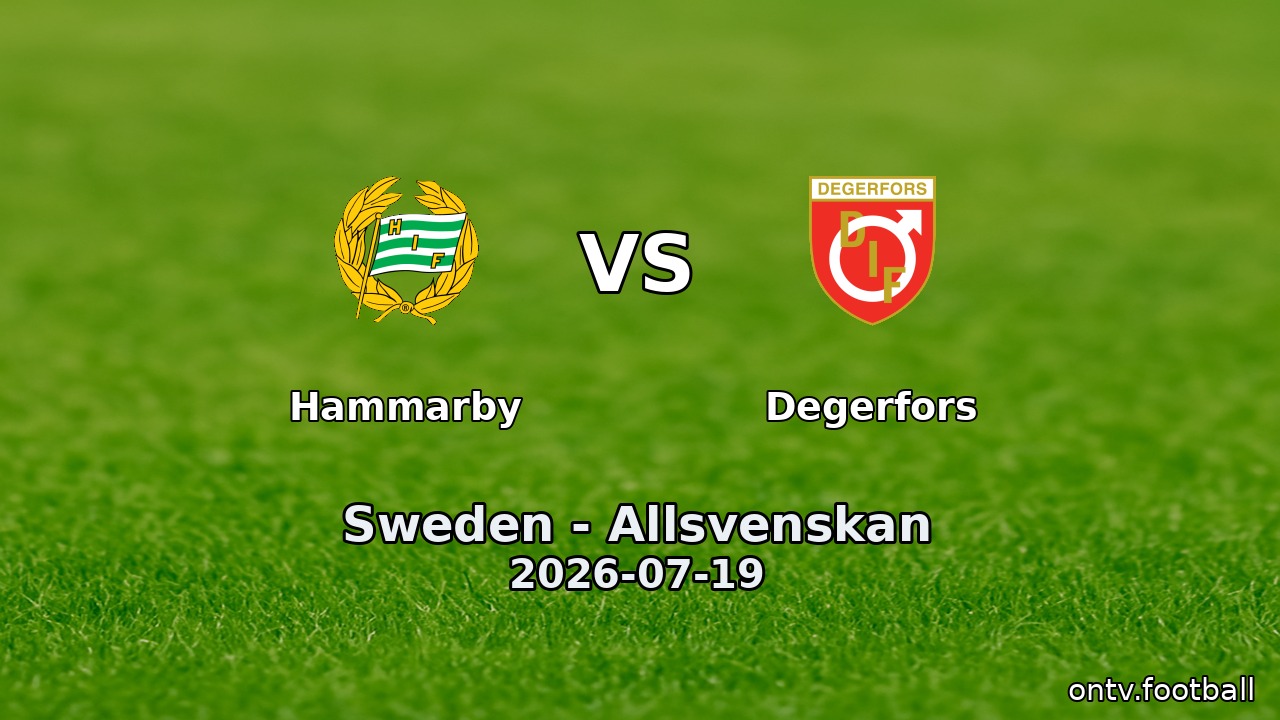 Hammarby vs Degerfors