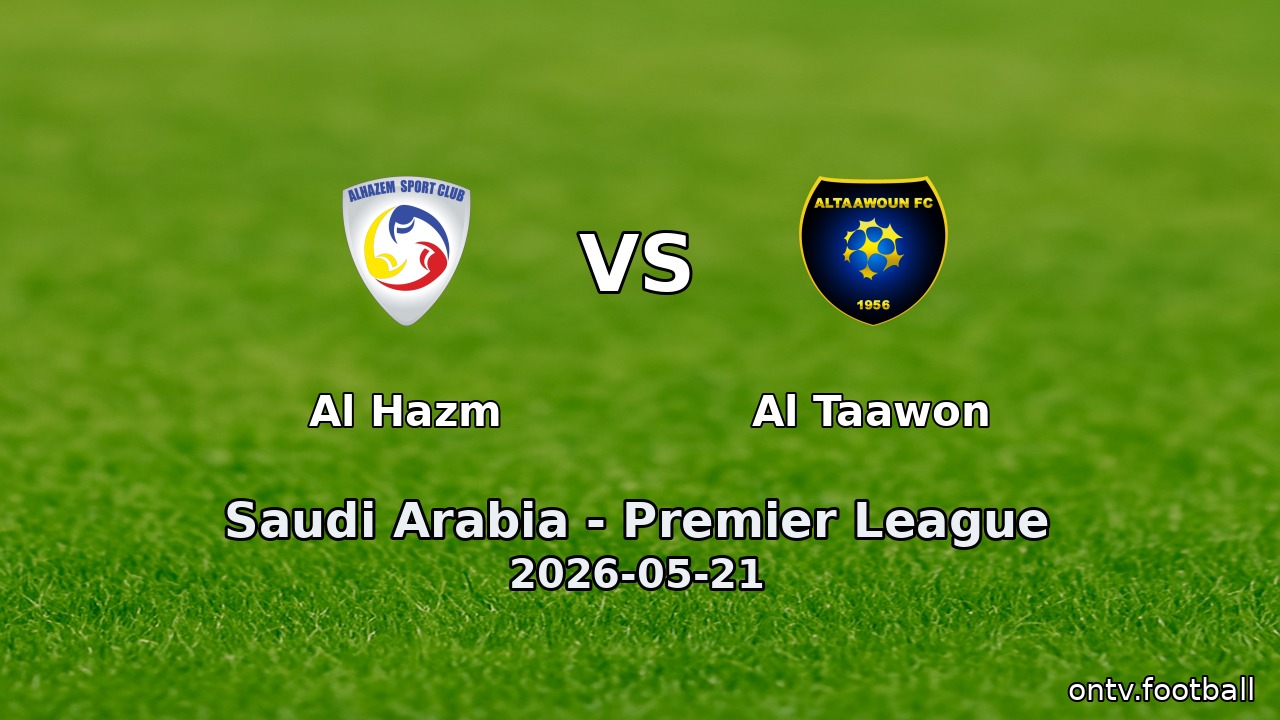 Al Hazm vs Al Taawon