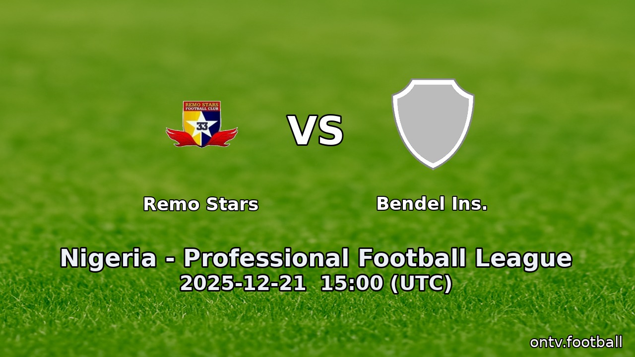 Remo Stars vs Bendel Ins.
