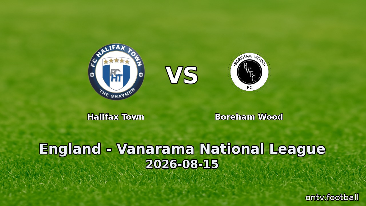 Halifax Town vs Boreham Wood
