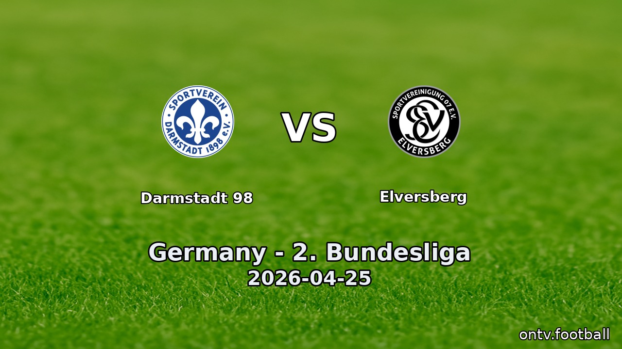 Darmstadt 98 vs Elversberg